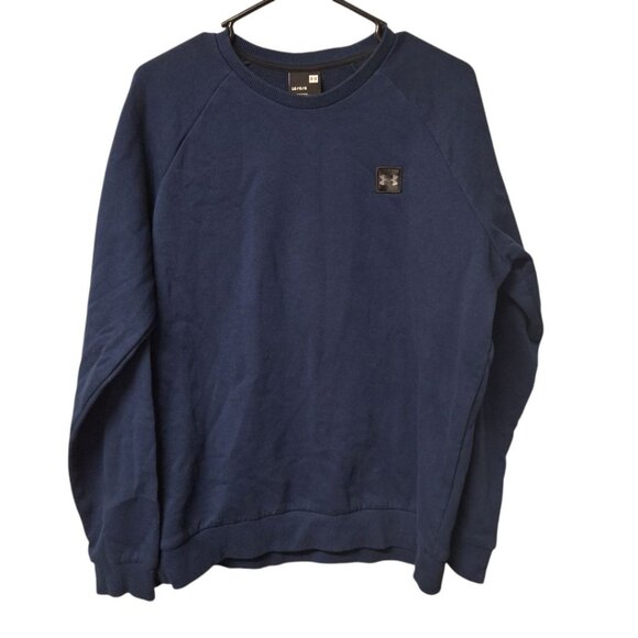 Under Armour Crew Neck Sweatshirt Navy Blue Basic Mens Large Standard Pullover‎ - Picture 6 of 6